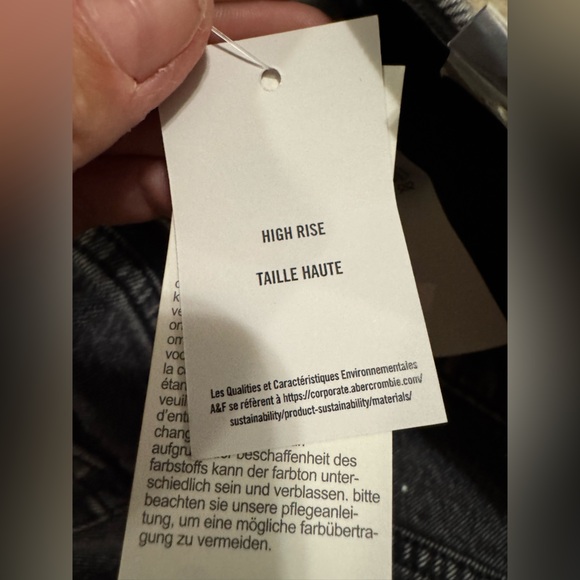 NWT Abercrombie & Fitch Denim Mini Skirt - Denim skirt - grey opulent,‎ size 16 - Picture 7 of 10